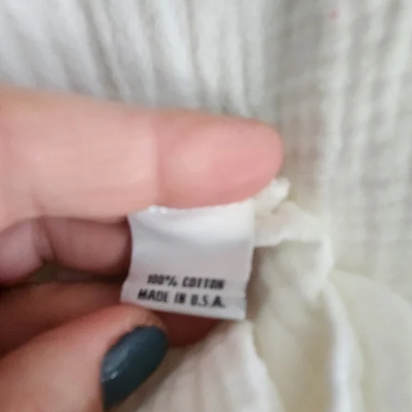 Bryn Walker Cotton White Two-Piece Set Lagenlook Casual Coastal Grandma Size: m - Picture 7 of 7